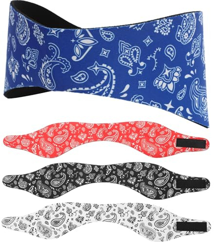 Toddmomy 4 pièces Bandeaux de Natation Néoprène Imperméables Protection Auditive Réglable pour Baignade et Bandeaux Anti-Eau pour Garçon Fille et Adultes
