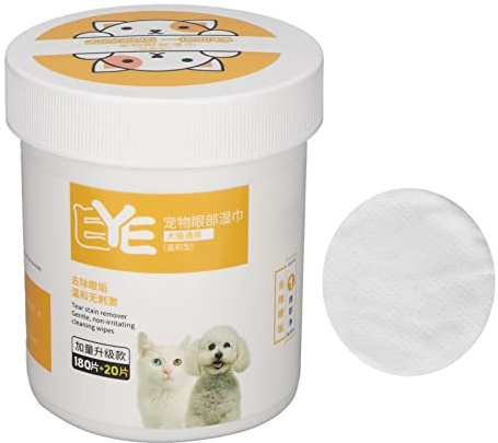 Rengue Lingettes pour Les Yeux des Animaux de Compagnie, Lingettes Nettoyantes Douces pour Les Taches de Larmes avec de L'aloe Vera et des Extraits de Plantes, Tissu Non tissé Dou