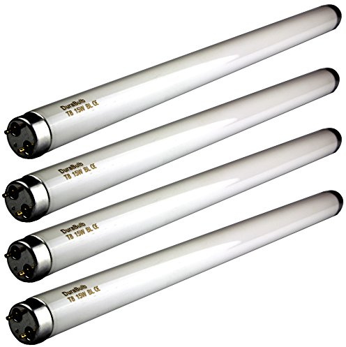 DuraGlödlampa 4 x 15 W flugdödarlampor – T8 15 Watt UV-rör för 30 W flugdödare/insektsdödare