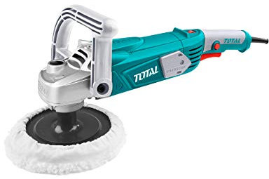 TOTAL - Lucidatrice elettrica 1400W con tampone 180mm e scatola ingranaggi in alluminio
