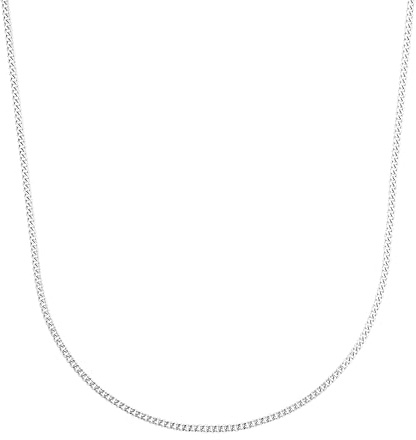 Amor halsband 925 sterling silver unisex dam herrhalsband, 50 cm, silver, Kommer i smycken presentförpackning, 2017692