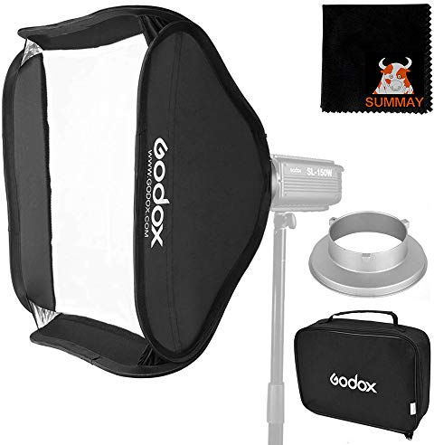 GODOX Boîte à Lumière Portable Pliable 60cm x 60cm / 24x 24 pour Flash de Studio avec Montage Bowens La Vitesse Adaptateur (60cm x 60cm)