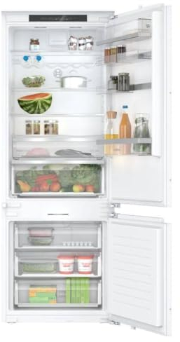 Bosch - Frigorífico combi integrable, Serie 4, NoFrost, Home Connect, VitaFresh XXL, Muy Silencioso, Cierre SoftClose, Blanco, KBN96ADD0