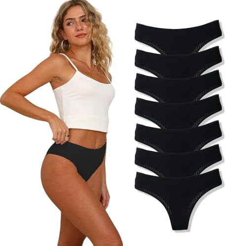 Hialegion Culotte en Coton Femme Tanga Confortable et Respirant Slip Taille Haute Sexy Pack M