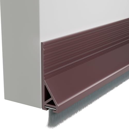 Türdichtung Türbürste, Selbstklebend Türbürstendichtung für Schall- und Winddichte, Gummi Tür Abdeckleisten Bürstendichtung Dichtung, Tür-Bürstendichtung als Kälte- und Insektenschutz (Braun, 300CM)