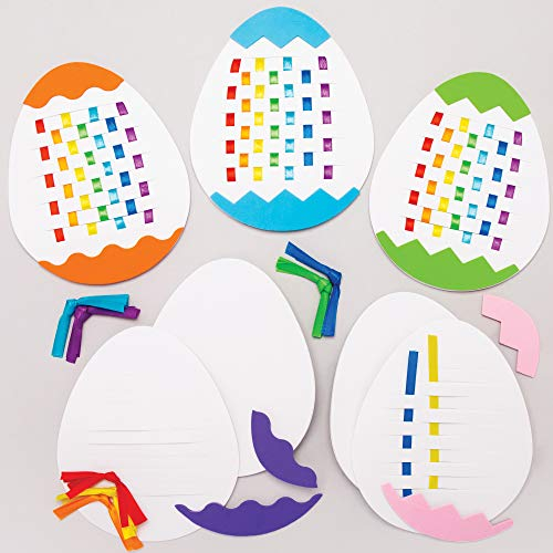 Baker Ross Easter Egg Weavings - Pack of 6, Easter Crafts, Craft For Kids (AT424)
