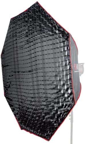 PIXAPRO 150cm 5ft Bowens Fit Easy Set Up Softbox Umbrella Open Octagonal Soft Box Round Diffuser Circular Grid Softbox Studio Photo Key Lighting Octobox Lightbox Portrait Product Photography (150cm)