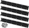 4 Pcs Angle Brackets for Wood, Corner Brackets for Raised Garden Bed, Black Metal L Brackets for Gardens, Fixing Repairing Jointing Furniture Shelves Cabinets, 275x25x25mm, Screws Included