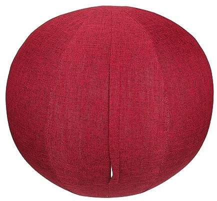Ronyme Yoga Ball Cover Exercise Ball Cover with Convenient Carry Handles Foldable Sitting Balls Cover Yoga Ball Accessories Protective Skin, Red 55cm