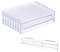 Kunststoff Schubladentrenner Verstellbar 8er-Set (30.99-55.12cm), Transparente Schubladenteiler, Schubladen Organizer für Küchenspeicher, Schlafzimmer, Kommode, mit doppelseitigem Klebeband