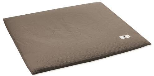 Wickeauflagenüberzug aus Musselin, nougat, Made in Germany, OEKO-TEX Standard 100, Größe: 85/75 cm