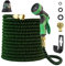 Manguera Extensible Jardín 15 Metros - Mangueras de Jardin Flexible con Pistola Riego 10 Funciones 3/4 y 1/2 Conector mangueras extensibles jardin para Jardineria Limpieza Césped de Coches