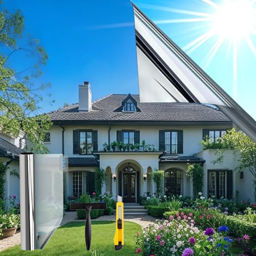 wonderffolie Window Film Privacy One Way Clear Heat Reflective Mirror Window Film Sun Block Sticker Anti UV and Glare Glass Tint for Home and Office Silver 90x200cm