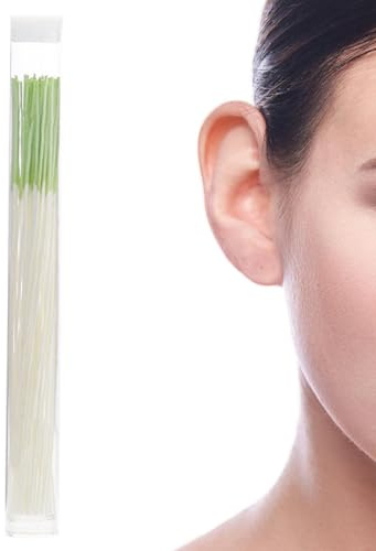 Filo interdentale per piercing all'orecchio, filo interdentale, 60 pezzi di seta per orecchio, detergente impermeabile per piercing | detergente per piercing, strumento per la pulizia del piercing