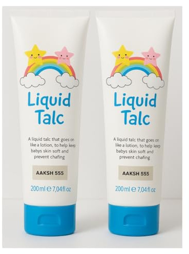 PACK OF 2 Liquid Talc Anti Chafing Baby Cream (200ml Care Pack) Protect Delicate Baby Skin - Keeps Baby Skin Soft and Prevent Chafing/Protects Sensitive Skin[DEVELOPED IN THE UK]