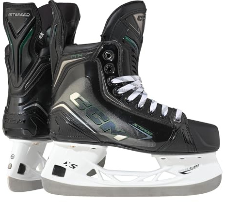 CCM JetSpeed ​​FTW Senior - Pattini da hockey su ghiaccio, da donna, larghezza: regolari, Nero , 7.0 = EU 42