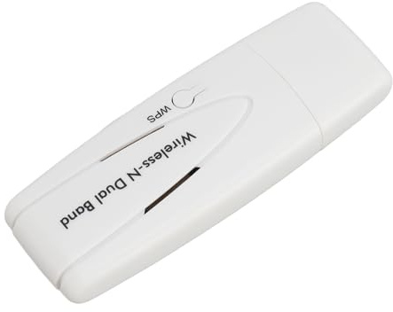 BAFOVY Adaptador Inalámbrico N de Doble Banda, Material ABS, Alta Velocidad de 300 Mbps, Transmisión Sencilla para Televisores y Sistemas de Cine en Casa