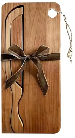 Duroecsain Coupe-Manuel - Couteau Inoxydable En Forme D'Arc | Set De Plateau De Service À En Bois,Pour Gauchers et Droitiers Pâtissiers Cuisine Maison Restaurant Bagels