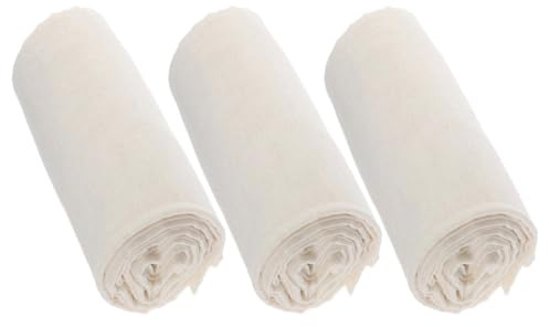 TOBBOMEY 3 piezas Tela Filtrante de Algodón Reutilizable para Cocina Paños de Queso Finos y Coladores Multiusos para Filtrar Leche Vegetal Yogur Salsas y Alimentos