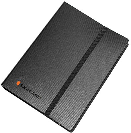 Black A5 Spiral A-Z Tab 120 Business Card Holder Elastic Book Office Organiser