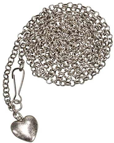 Alpenflüstern Dirndl-Miederkette 150 cm - dekorative Trachtenkette fürs Mieder, Trachtenkette für Anhänger, Damen-Trachtenschmuck, Dirndlkette (antik-silber-farben) DCH040