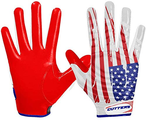 Cutters Gants de Football américain S252 Edition Limitée USA Rouge pour Enfant