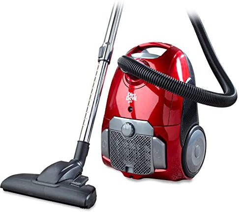 Dirt Devil CY07 Bagged Cylinder Vacuum Cleaner, 3.5L Capacity, Includes Tool Kit, Red/Silver