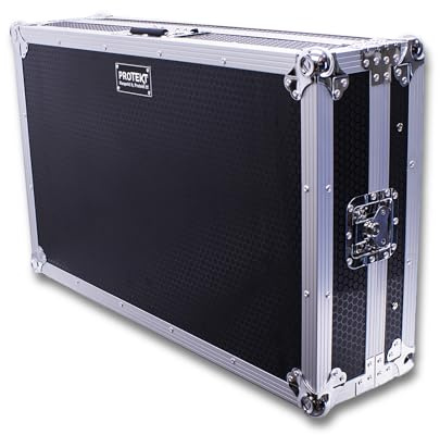 Protekt DDJ-FLX10 Plus Series DJ-Flightcase mit Laptopablage für Pioneer Controller, Schwarz , Mit Ablage