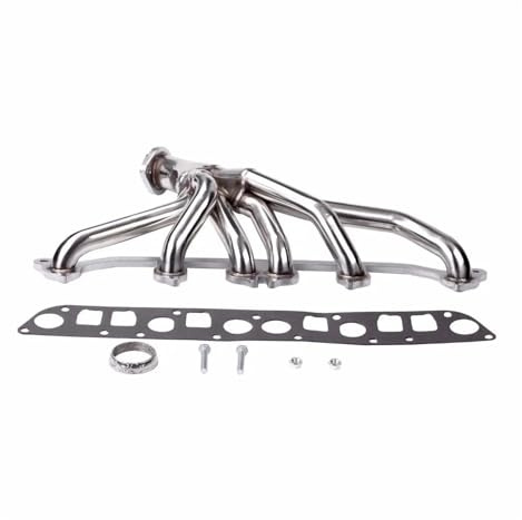 Boshu daili Store Colectores de Escape de Acero Inoxidable compatibles con Jeep Compatible con Wrangler Compatible con Grand Cherokee TJ/YJ/XJ AMC 242 CID 4.0