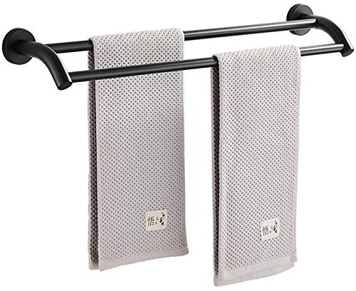 ECOLFE Towel Rail for Bathroom, Stainless Steel Double Towel Bar Rail,BlackWall Mounted Towel Holder for Bathroom and Kitchen-30cm,40cm,50cm,60cm,70cm,80cm,90cm,98cm(SZ:50cm) (Size : 98cm)