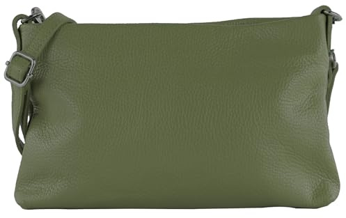modamoda de T258 - Borsa a tracolla da donna in pelle, made in Italy