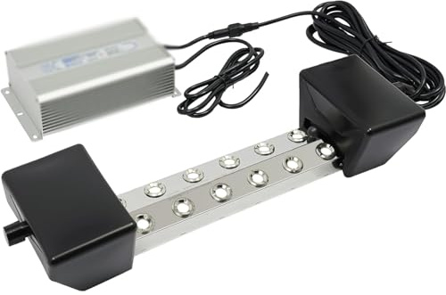 Fogger ultrasónico, generador de niebla de cabeza 8/10/12 con 2*boya, fuente de alimentación impermeable IP67, máquina generadora de niebla de acero inoxidable de 400W, atomizador de fuente(8 HEADS)