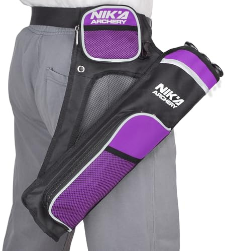 ELONG OUTDOOR Étui de tir à l'arc avec 3 tubes de flèches protégés - Ceinture réglable pour adolescents et adultes