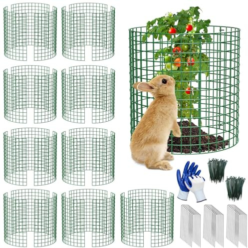 10 Protección para Plantas De Animales | 30 Unidades De Jaulas De Malla MetáLica De 33 X 33 Cm para JardineríA | Protectores De Plantas con Forma De Campana De Malla para Conejos, Gallinas Y Patos