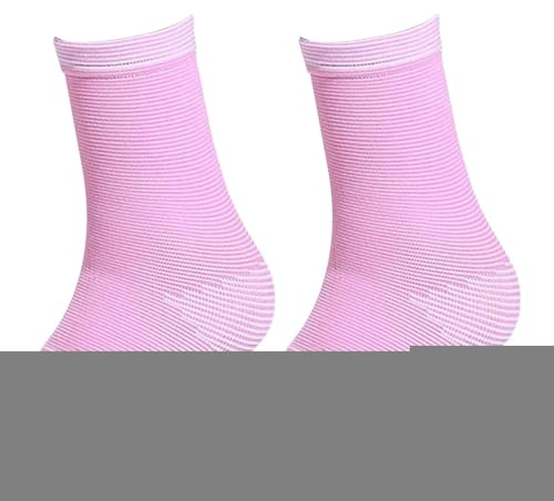 Gralara 1 Par Muay Thai Vendajes para Tobillo Tobilleras de Boxeo Protectores de Pie Calcetas Deportivas Flexibles de Nylon Adecuado para Niños en Deportes, Rosa