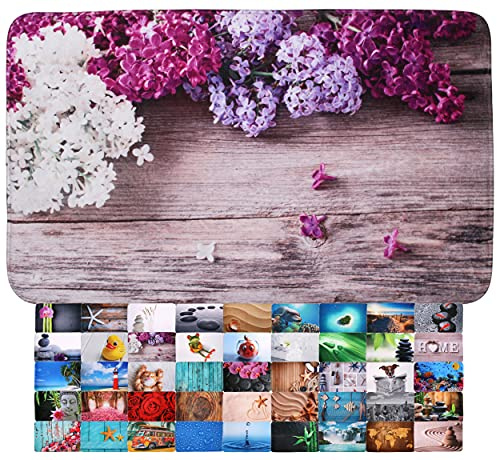 Sanilo Badteppich I viele schöne Badematten zur Auswahl I Badvorleger sehr weich und rutschfest I waschbar und schnelltrocknend (50 x 80 cm, Flieder)