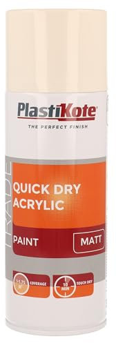 PlastiKote Quick Dry Acrylic Spray 400ml Magnolia