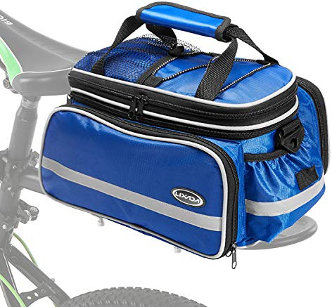 Lixada Fahrrad Gepäckträgertasche, wasserdichte Fahrradtaschen für Gepäckträger, Mehrere Fächer, mit Tragegriff und Schultergurt, 10L-25L Gepäckträgertasche, 33 * 23 * 26 cm, Schnell Abnehmbare