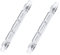 LEDLUX 2 Pezzi Lampade Alogena R7S Dimmerabile, Bianco Caldo 2800K, R7S 78mm 120W 2215 Lumen
