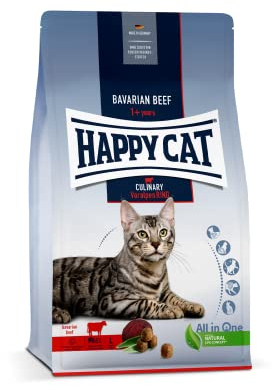 Happy Cat 70559 - Culinary Adult Voralpen Rind - Katzen-Trockenfutter für ausgewachsene Katzen und Kater - 4 kg Inhalt