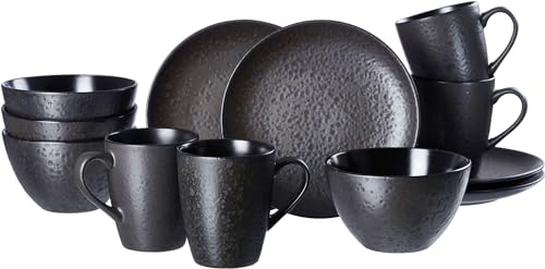 Ritzenhoff & Breker Servicio de Desayuno Kitwe Vajilla de 12 piezas Negro