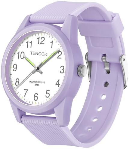 TENOCK Analoge Kinderuhren für Jungen Mädchen Kinderuhren Zeit Lernen 5ATM Wasserdicht Kinderuhr Leicht zu Lesen für Alter 4-12 Kinder Große Geburtstagsgeschenke