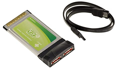 KALEA-INFORMATIQUE Scheda eSATA a 2 porte PCMCIA CARDBUS 32 BIT con chipset Initio Inic 1620Ta2. Fornita con cavo eSATA
