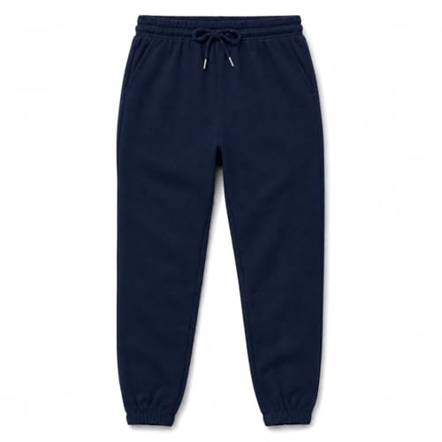Barn skola joggingbyxor unisex sport fleece PE joggingbyxor pojkar träningsoverall barn sport gym kläder flicka vardagsbyxor pojkar sport träningsbyxor, Marinblått Xsp, 11-12 År