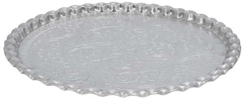 HOME DECO FACTORY, KA0115, Vassoio Decorativo in Metallo Argentato, Design Elegante e Versatile, Ideale per servire o Decorare, di Facile Manutenzione, 475 cm, Argento