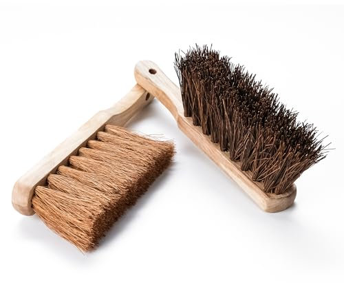 Soft & Hard Coco Hand Brushes (Pack Of 2) | Wooden Cleaning Brush with Soft & Hard Bristles | Coconut Fibre Hand Brushes for Cleaning Kitchen, Bathroom, Garden Outdoor