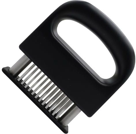 iaoskqwu Strumento per batticarne in Acciaio Inossidabile per intenerire Carne di Maiale e Agnello con Filo interdentale 48 Inteneritore con ago in Acciaio 48