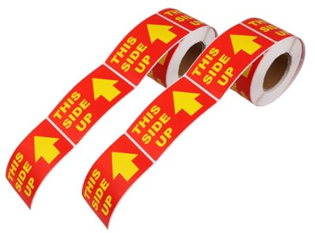 Sewroro 2rollen Vorsichtsaufkleber Für Zerbrechlichen Versand Warnetikett Für Umzugs Und Verpackungsmaterial Aufkleber Pro Rolle