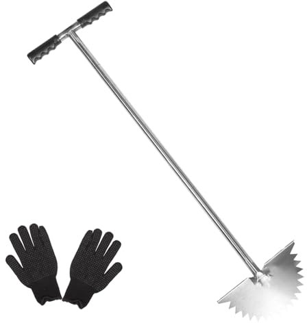 POPETPOP de Media Lawn Mower Grass Trimmer roçadeira Herramientas de Rodillos Cortador de césped Herramienta para el Cuidado del césped Acero Inoxidable