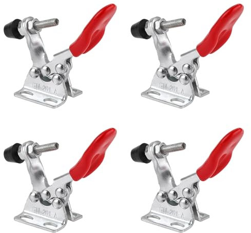 4 Piezas Abrazadera de Palanca, Abrazadera de Palanca Horizontal Pestillo de Tensión Abrazadera de Palanca Horizontal para Soldadura/Maquinaria/Carpintería